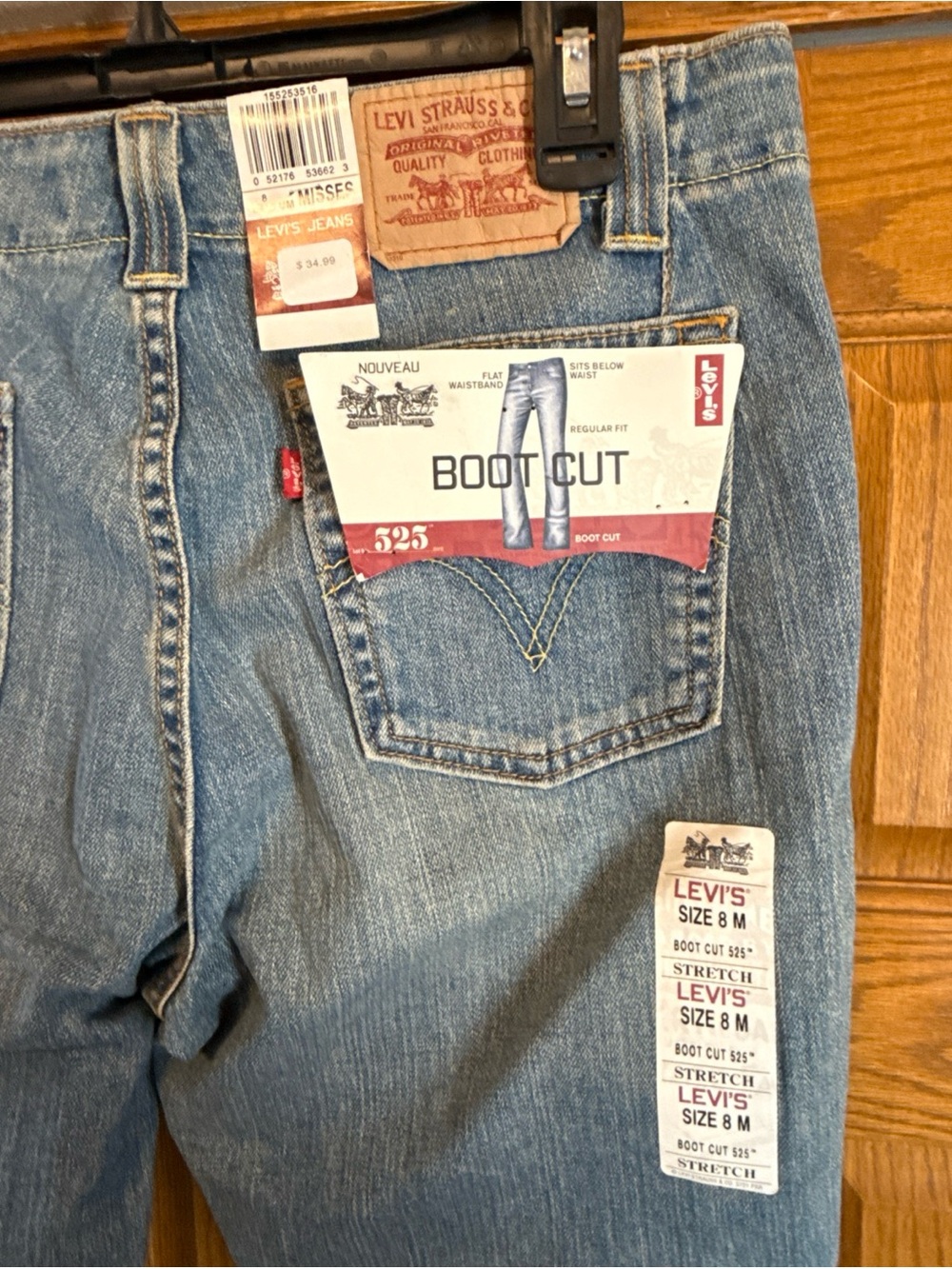 Levi's Light Blue Bootcut Stretch Jeans - Picture 8 of 10